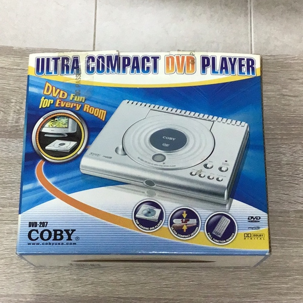 NEW COBY ULTRA COMPACT DVD PLAYER/CD/MP3PLAYER
